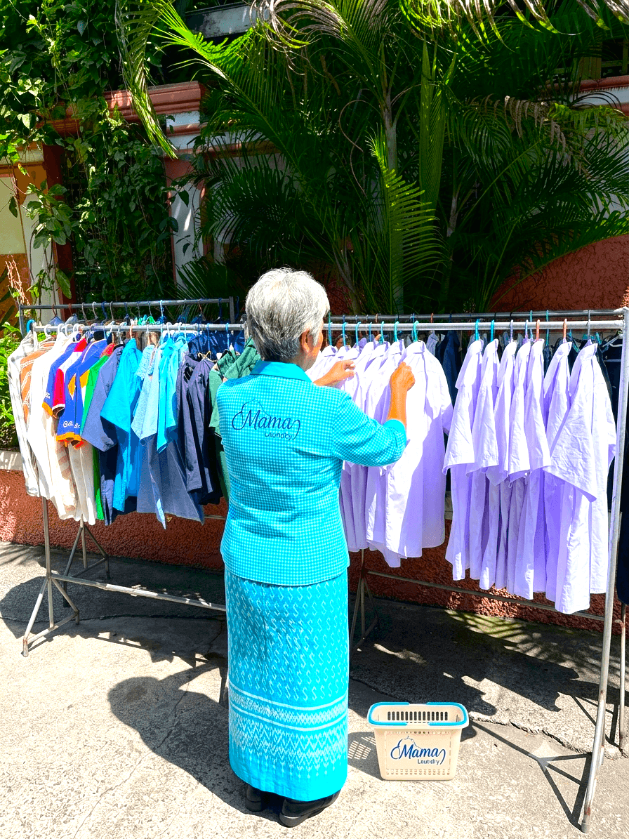 Mama Laundri ดูแลเสื้อผ้าลูกค้า